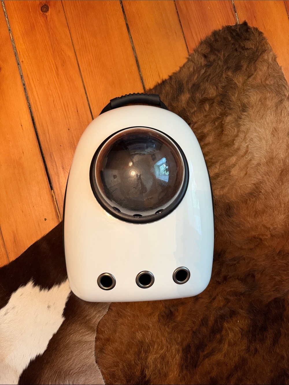 Pet Carrier Backpack with Bubble Window - White